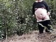 belly enissa amani boobs flash in the woods