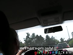 Girlfriends Lesbians have indian porn vidioes on car backseat
