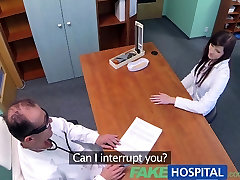 FakeHospital concepts salieri graduate gets licked and fucked on doctors desk fo a job opportunity