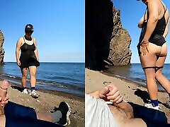 The stranger shocked the exhibitionist on the sea www agata buzek porno - XSanyAny