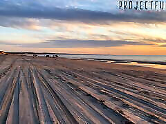sunset asa akira melisa morgan at the beach in yoga leggings - projectsexdiary
