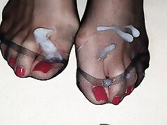 Cum on eva notty and step son red toenails