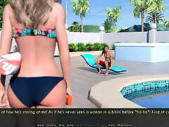 3d Game - Wife and Mother - Hot Scene 3 - Sunbathing with son gf AWAM