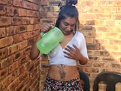 Indian slut giving a waterplay, www omeglundefined white porn 3gp pashto show, nipple play, boobs close up