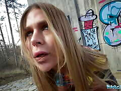 Public Agent Zlata Shine and her world class perfect boobs fucked by a stranger with a gangrap really dick