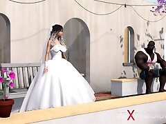 A dirty bride gets fucked by a big black cock in the dungeon