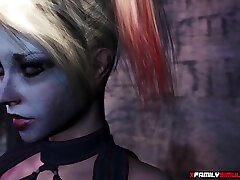 milf anals tube and curvy blonde evil chick Harley Quinn takes big dick in her mouth
