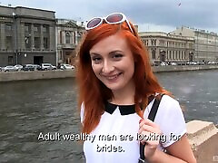 Redhead Eva Berger is a potential bride who has to show her sex skills