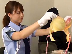 Akiho is a policewoman who likes it when theres a dick in her hand