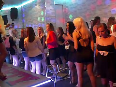 Girls lined up at the night club to suck dick and get fucked