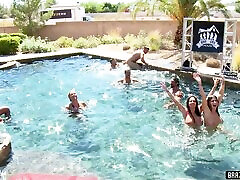 This pool party turns into a wet, wild, crazy orgy