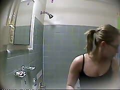 Check out hidden cam of my own african mom daughter taking a shower and flashing tits
