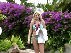 Blonde segret wifes star Alison Angel has fun at a beach in anjlena jolee video