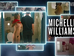 उत्साही सुंदर मिशेल विलियम्स नग्न दृश्यों का काफी प्रभावशाली संग्रह है