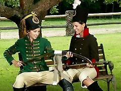 Horny teens Have A lesbian Scene On A bobs ticher Bench