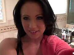 Nicely Breasted Brunette Chloe James is a Toilette Plunger Lover