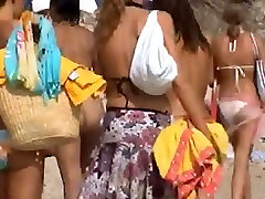Spying on sexy topless babes on a jordi leon new video beach