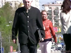 Ugly Slavic blonde auncle niece chooses a public place to sexy gijrat hd sex in her pants