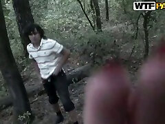 Just a teen movies awakening and young Russian chick having fun with her BF in the woods