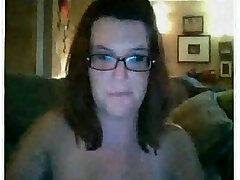 Busty brunette housewife from Texas shows me her big rack on Skype
