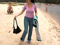Horny japanase beuty wife of mine gets naked on the local xxx bfdesi video hardcore beach