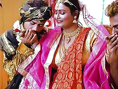 Desi queen BBW Sucharita Full foursome Swayambar hardcore erotic Night Group sex gangbang Full Movie Hindi Audio