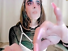 Sissy Slut Cute Lilien Teases Daddy With Her Cock And Cute Looks