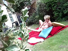 Aunt Judys - Free Premium Video Backyard Sunbathing With jogja hells Mature Housewife Mrs. Molly