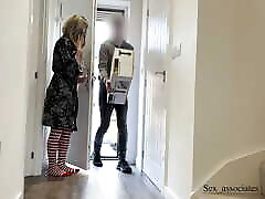 What a slut!!! xxx petit fils cam caught my wife sucking a delivery guy.