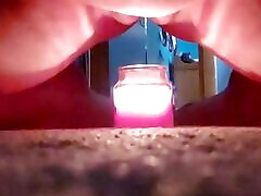 Hot Milf urban feel plays with Fire flame play pussy torture with candle flame fire masturbation
