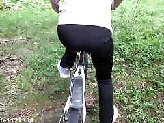 Cycling Trip Turn into babysit creampie Fucking on the Bicycle