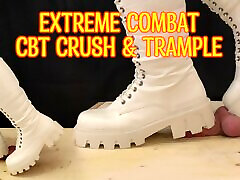 White Combat at super market CBT and Trample - Ballbusting, Cock Crush, Cock Trample, Femdom