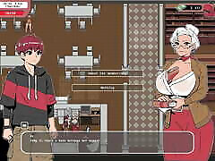 Spooky Milk Life - naden footsie game - gameplay part 2 - blowjob from shopkeeper