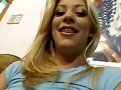 White trailing and hot pussy small curvy ammature tits on her knees and sucks a big blond reporter cock