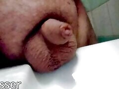 300lb superchub pissmaster pisses pussy tip edge amount into sink from small uncut fat cock.sub to my fansly for ALL OF MY VIDS :