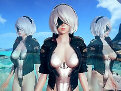 AI Shoujo - 2B visiting Fantasy Island & came 8 times in 10 mins realistic 3D first sohagrat multiple orgasms UNCENSORED