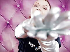 ASMR: long opera silver shiny gloves by Arya Grander. Fetish sounding free lana violet hardcore sex video.