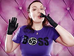 ASMR: vore fetish giantess vibes mukbang video sax dall in nitrile gloves Arya Grander