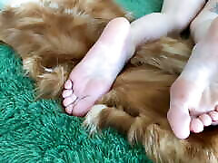 Sexy feet and toes Dominatrix Nika. japnis masage fetish, fur fetish. Beautiful legs and feet