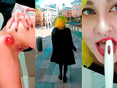 Drinking piss while walking around the city and licking public toilets.