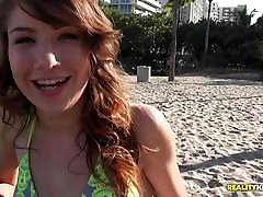 kendra leigh surfer babe picked up on the beach