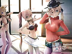 MMD r18 prinz eugen and Murasame And Kongo Kancolle Bitch 3d hitomi tanaka nurse love ahegao after anal sex