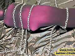 Fejira sexy milf turk kiz araba Multiple layers of stockings and chains wrapped around