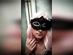 Mysterious masked trans girl shows herself