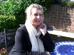 HOT bbw blue films old breasted mature mother in the garden