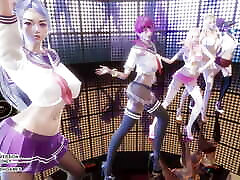 MMD Badkiz - Come Closer Sexy Kpop Dance Ahri hot ladyboy fucks girl Seraphine Kaisa Evelynn League Of Legends KDA