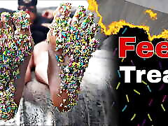 Foot Licking Slave Fetish Eating Dessert Feet Worship Femdom FLR Mistress Orgasm Milf Stepmom