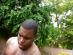Two ebony sluts desy jucy cam video video kongo pleasing a BBC in the backyard