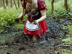 Red Riding Hood in Forest mud full video