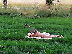 I WAS CAUGHT TANNING sex at farm IN PUBLIC